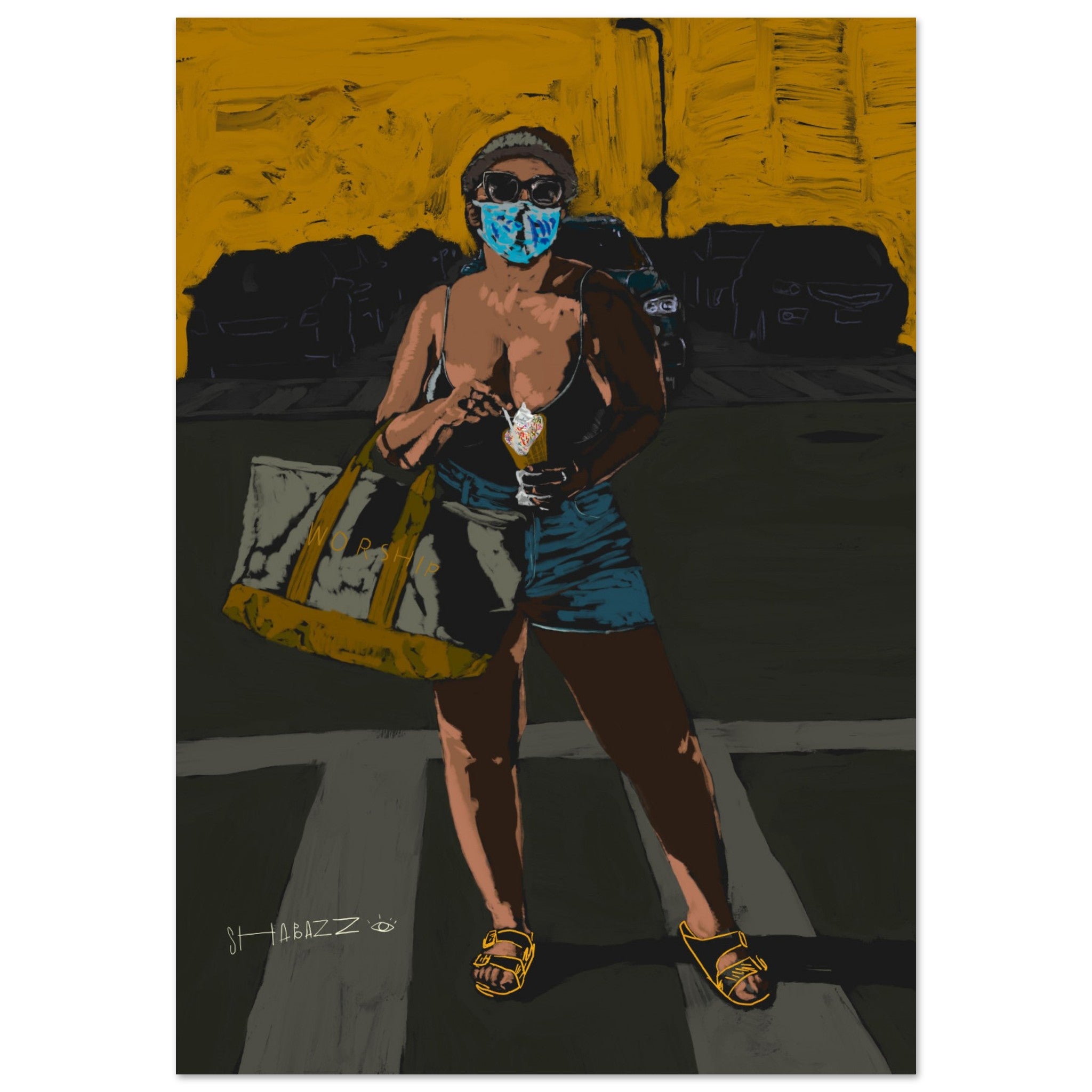 Masked in the Middle of the Street