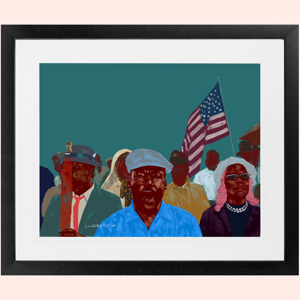 Framed “All Hail The King” by Shabazz Larkin