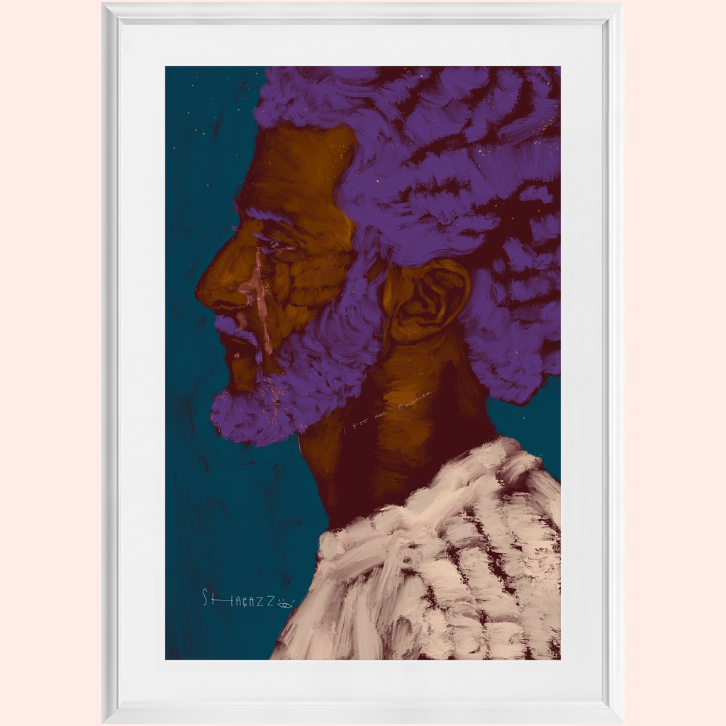 Crying Kaepernick by Shabazz Larkin (Framed