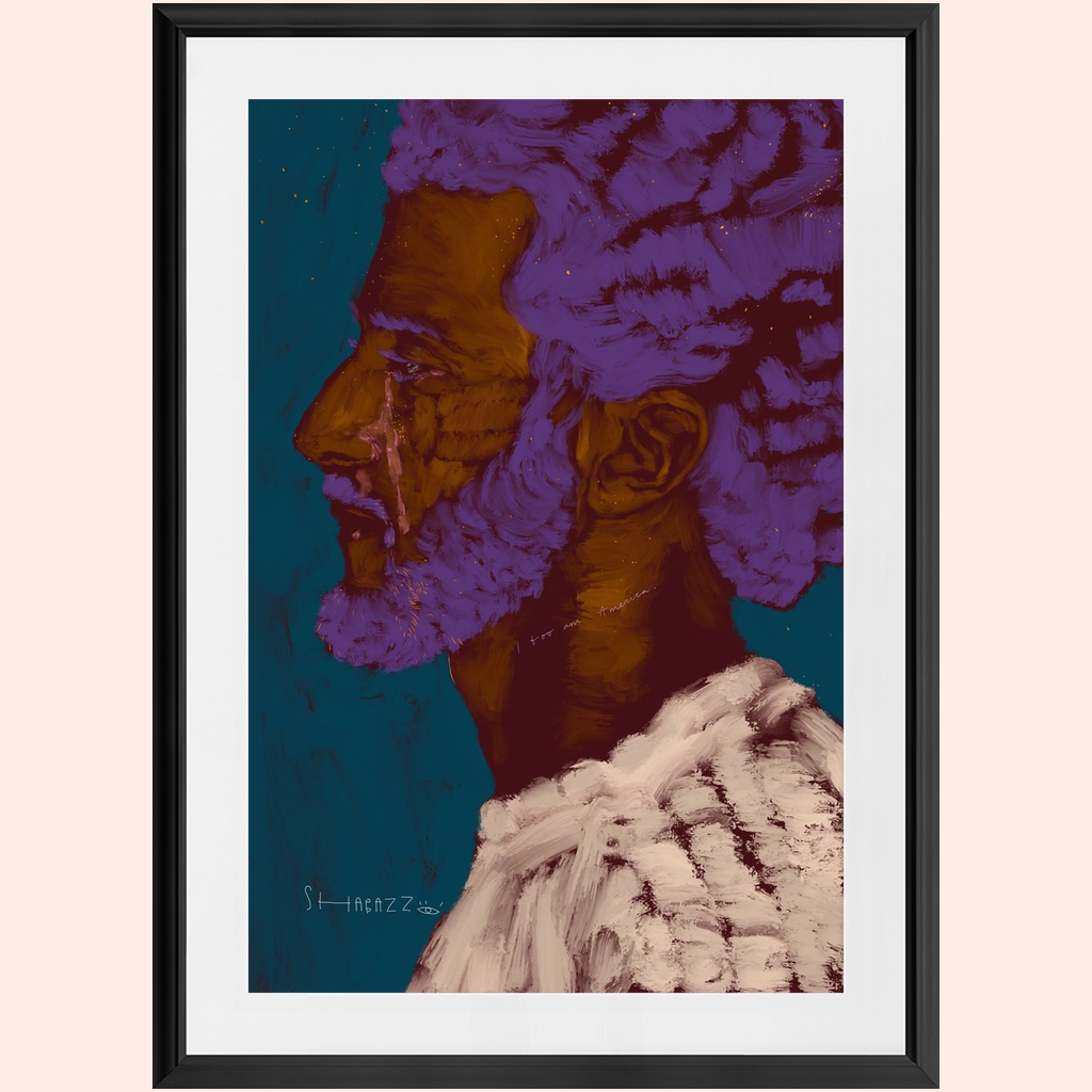 Crying Kaepernick by Shabazz Larkin (Framed