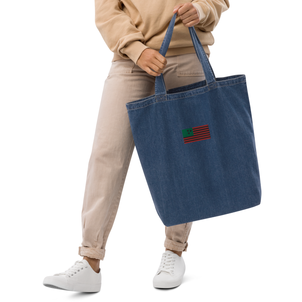 Support Black Nashville Tote - 615 Organic denim bag