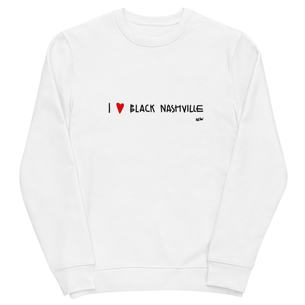 I Love Black Nashville - White Unisex eco sweatshirt